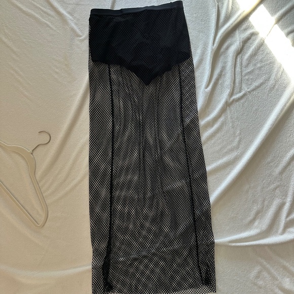 Anthropologie Mesh Fishnet Midi Skirt, S - Picture 3 of 4